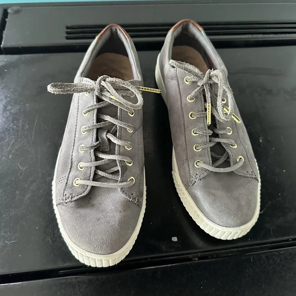SPERRY‎ Boat Shoes Size 8.5 Women's Gray Suede Vulcanized Nautical Leisurewear